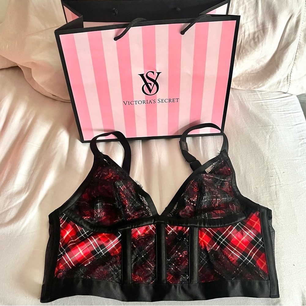 NWT tartan plaid sexy bra Victoria’s Secret size S